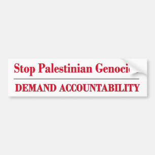 Adesivo Para Carro Parem com o genocídio palestino
