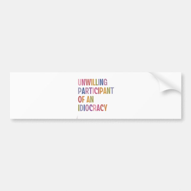 Adesivo Para Carro Participante não-disposto de um Anti-Trump da Idio (Frente)