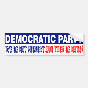 Adesivo Para Carro PARTIDO DEMOCRÁTICA. NAO PERFEITOS, MAS ELES são