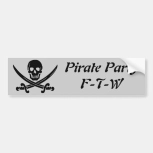 Adesivo Para Carro Partido do pirata - FTW