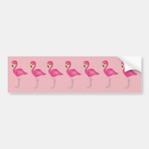 Adesivo Para Carro Pássaro Flamingos Tropical da Ilha Flamingo