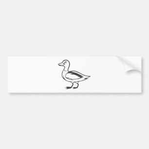 Adesivo Para Carro Pássaro sério do pato do pato selvagem em preto