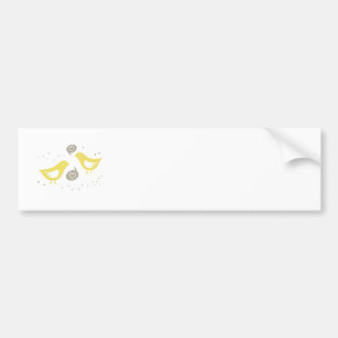 Adesivo Para Carro pássaros amarelos que falam sobre o amor