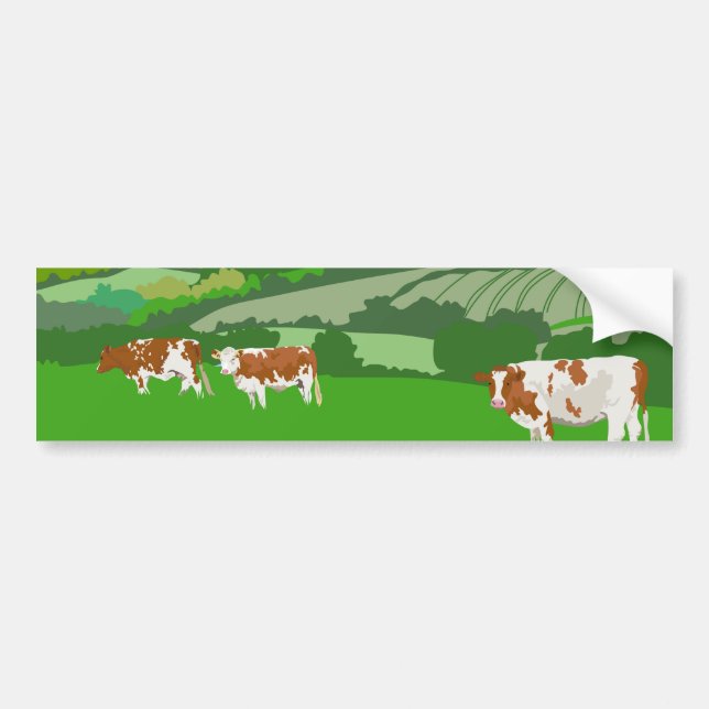 Adesivo Para Carro Pastando vacas (Frente)