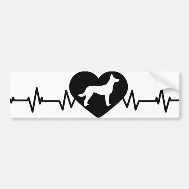 Adesivo Para Carro Pastor belga - autocolante no vidro traseiro de (Frente)