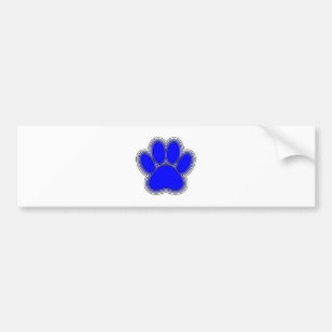 Adesivo Para Carro Pata De Cachorro A Azul Com Descrições