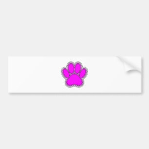 Adesivo Para Carro Pata De Cachorro A Rosa Com Descrições