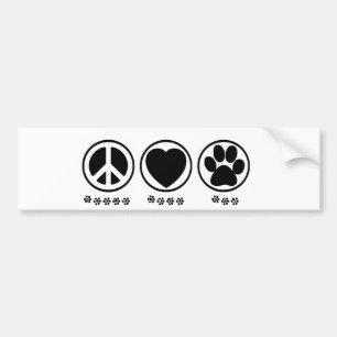 Adesivo Para Carro Pata do amor da paz