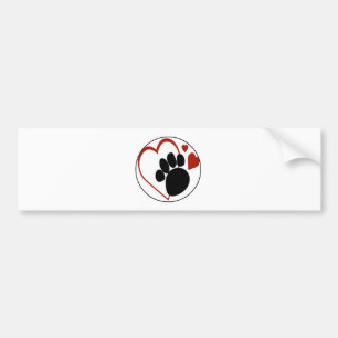 Adesivo Para Carro pata do cão do amor