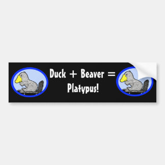 Adesivo Para Carro Pato + Castor = Platypus!