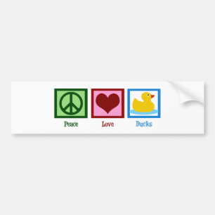 Adesivo Para Carro Patos do amor da paz