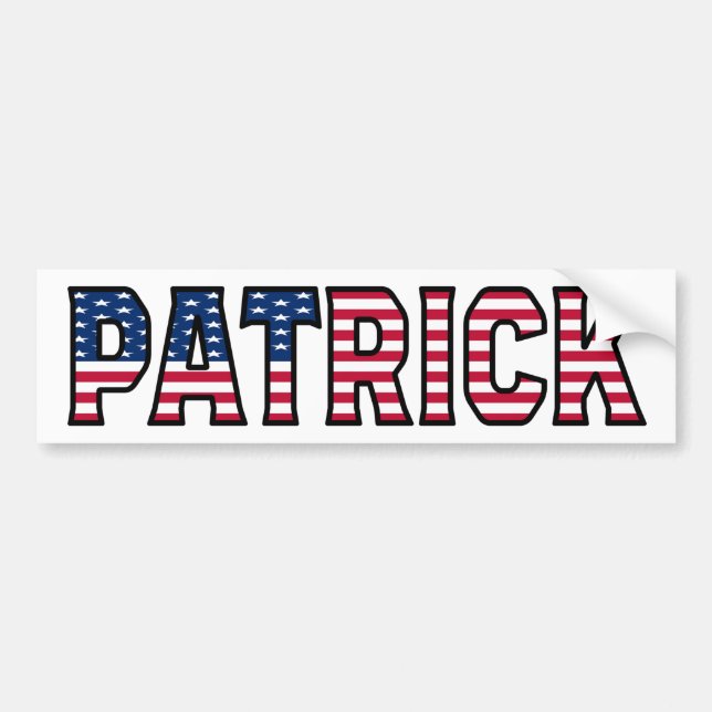 Adesivo Para Carro Patrick Name Vorname USA Aufkleber Sticker Auto (Frente)