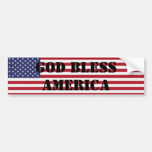 Adesivo Para Carro Patriotic and powerful God Bless America