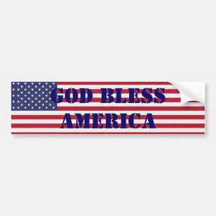 Adesivo Para Carro Patriotic Classic and powerful God Bless America