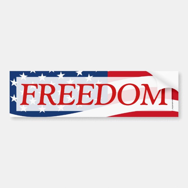 Adesivo Para Carro Patriótica Freedom American Flag Decal (Frente)