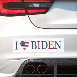 Adesivo Para Carro Patriótico I Heart Love Joe Biden Flag