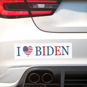 Adesivo Para Carro Patriótico I Heart Love Joe Biden Flag