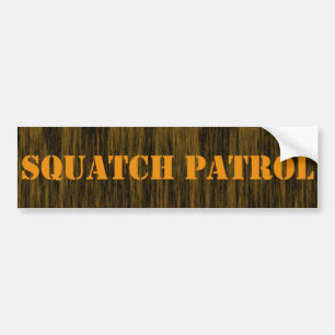 Adesivo Para Carro Patrulha Bumpersticker de Squatch