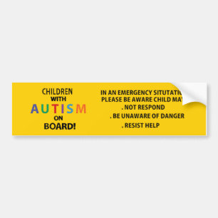 Adesivo Para Carro Pau Decal De Caminhão De Autismo Infantil. Respost