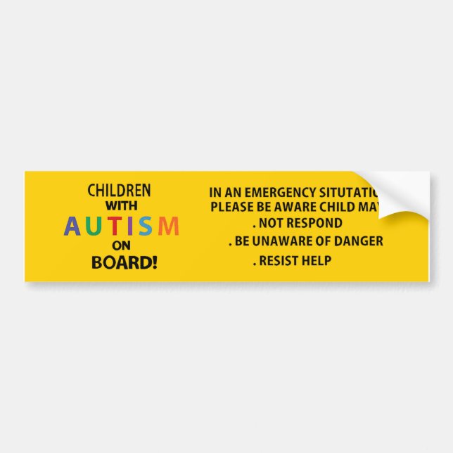 Adesivo Para Carro Pau Decal De Caminhão De Autismo Infantil. Respost (Frente)