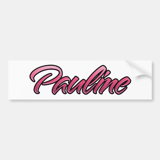Adesivo Para Carro Pauline Aufkleber Sticker rosa (Frente)