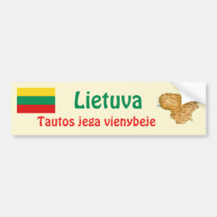 Adesivo Para Carro Pavilhão Lituânia + Bumper Sticker
