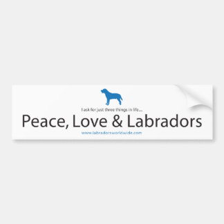 Adesivo Para Carro Paz, amor & Labradors