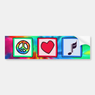 Adesivo Para Carro Paz, amor, música