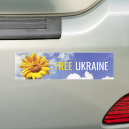 Adesivo Para Carro Paz de Girassol Amarelo Azul na Ucrânia