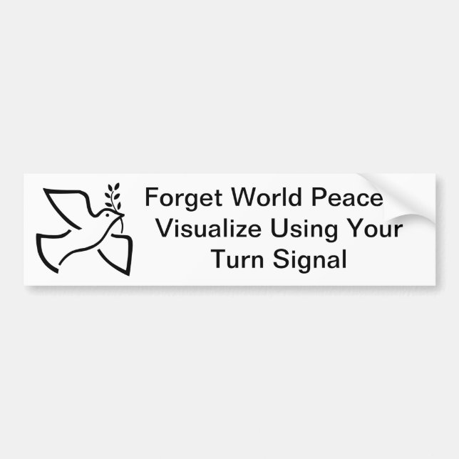 Adesivo Para Carro Paz de mundo (Frente)