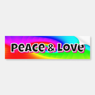 Adesivo Para Carro Paz e Amor