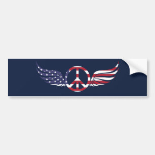 Adesivo Para Carro Paz no Americano Bumper Sticker