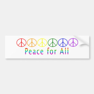 Adesivo Para Carro Paz para tudo - arco-íris