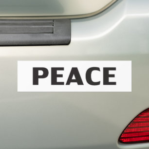 Adesivo Para Carro Paz preto branco simples moderno