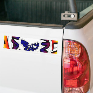 Adesivo Para Carro Peace Hakuna Matata Circular Art Impressão