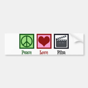 Adesivo Para Carro Peace Love Film