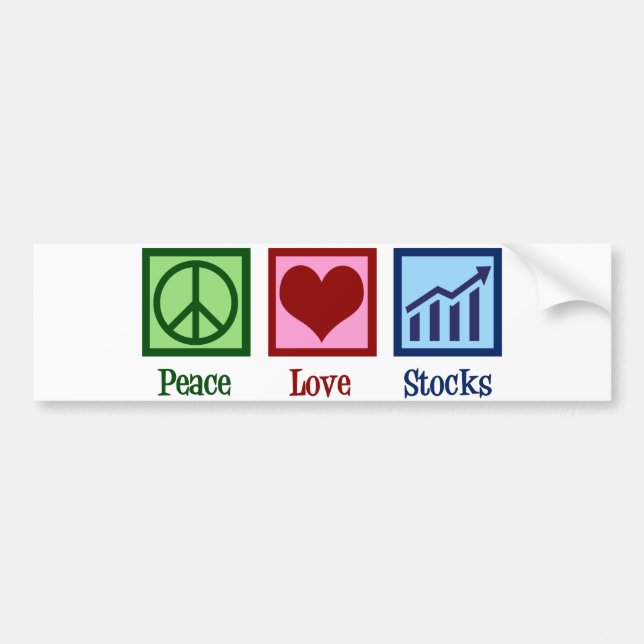 Adesivo Para Carro Peace Love Stocks (Frente)