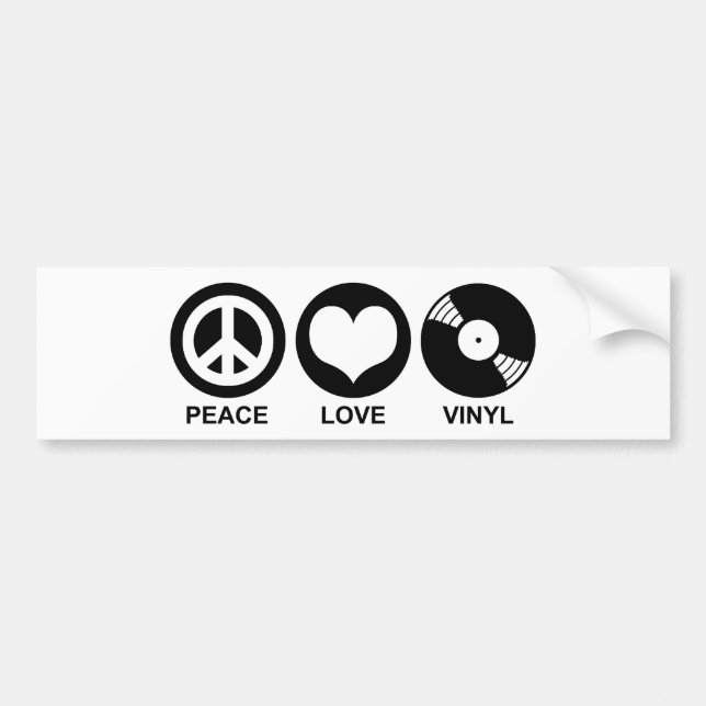 Adesivo Para Carro Peace Love Vinyl (Frente)