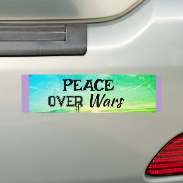 Adesivo Para Carro Peace over Wars Bumper Sticker (No carro)