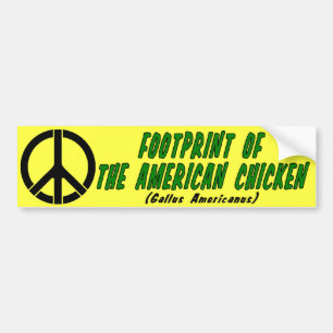 Adesivo Para Carro Pegada da galinha americana