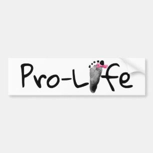 Adesivo Para Carro Pegada de Bebê Pro-Life