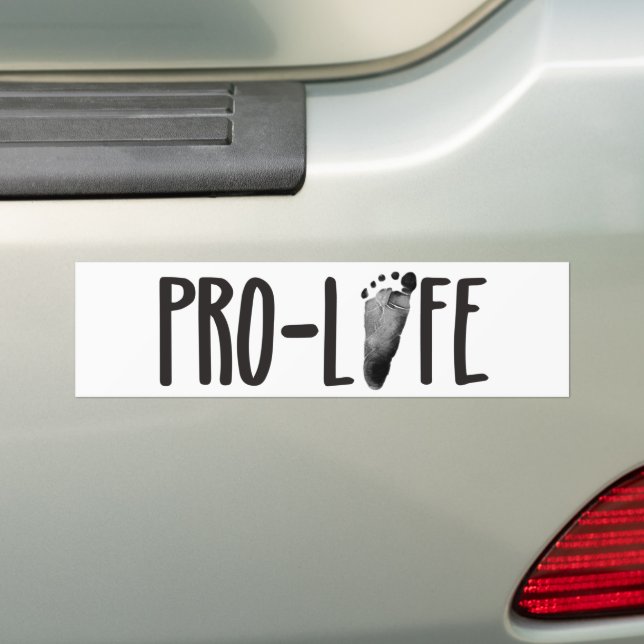 Adesivo Para Carro Pegada de Bebê Pro-Life  (No carro)