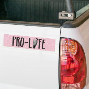 Adesivo Para Carro Pegadas de Bebê Pró-Vida com Arco em Pontos