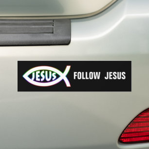 Adesivo Para Carro Peixes Cristãos Seguir Jesus