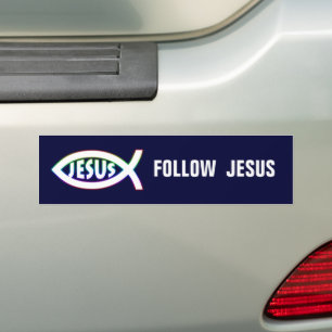 Adesivo Para Carro Peixes Cristãos Seguir Jesus