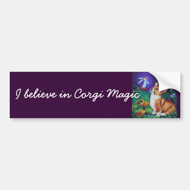 Adesivo Para Carro Pembroke Welsh Corgi Bumper Sticker (Frente)