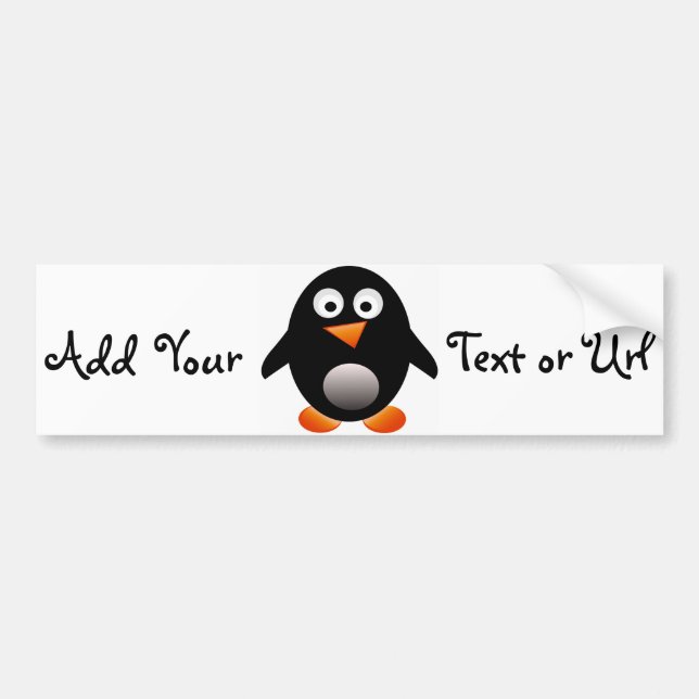 Adesivo Para Carro Penguin Bumper Sticker (Frente)