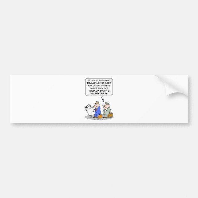 Adesivo Para Carro Pentágono zero do crescimento demográfico (Frente)