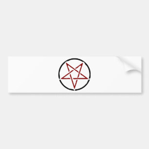 Adesivo Para Carro Pentagrama Vermelho