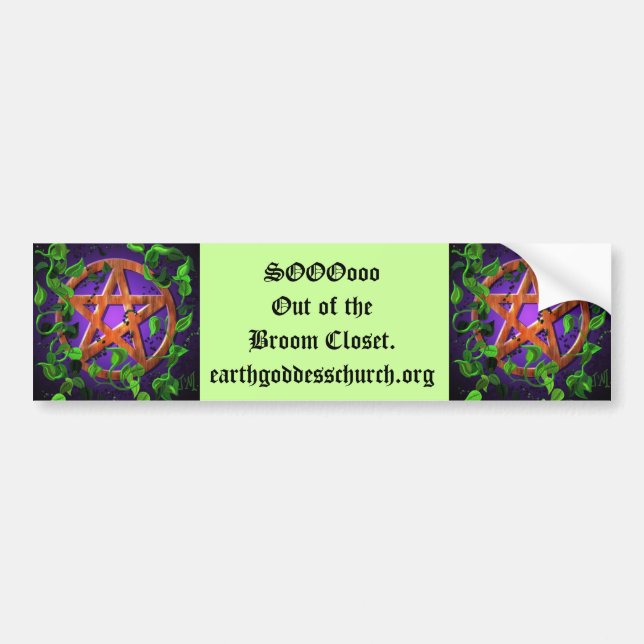 Adesivo Para Carro PentagramBumperSticker (Frente)